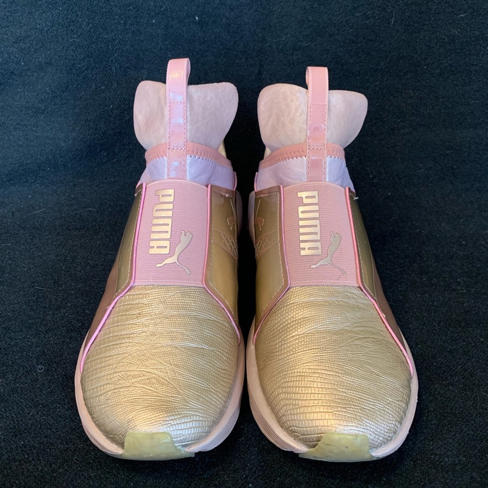 Puma fierce rose gold sneakers size 6 US women’s. EUC with box.